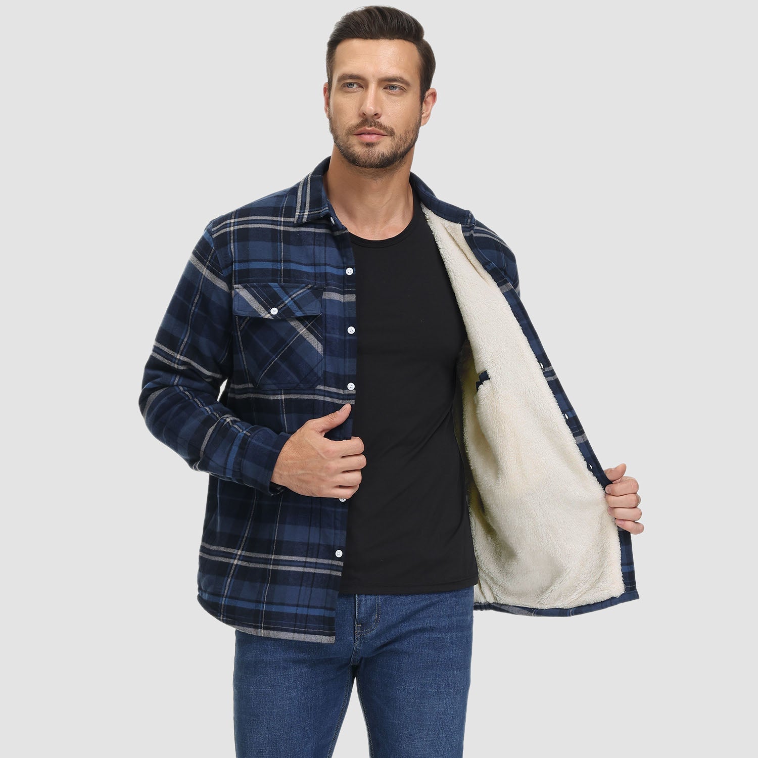 Léonard | Veste À Carreaux Chaleureuse