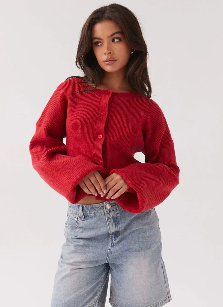 Nina | Cardigan Rouge