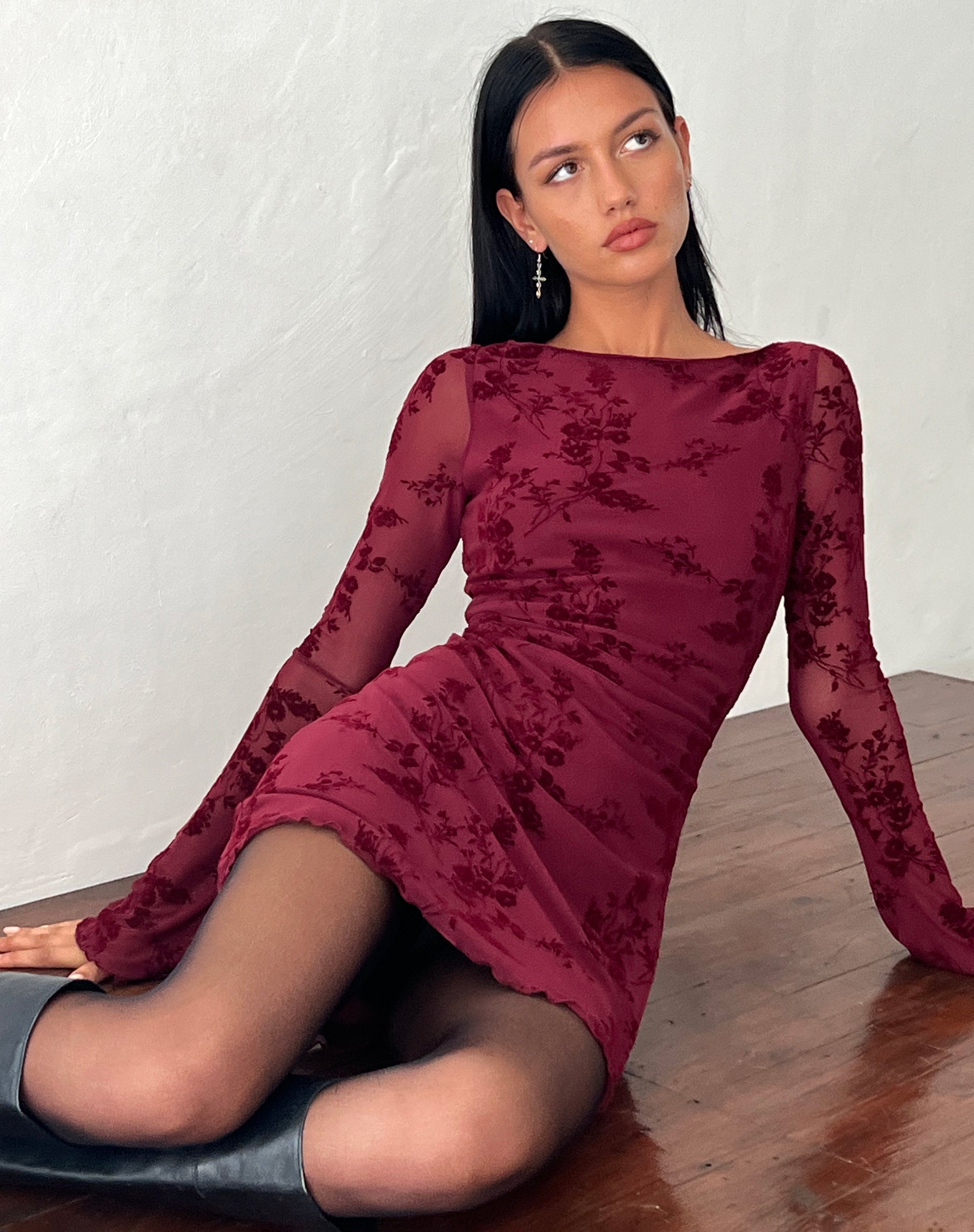 Sevila | Robe Manches Longues Fleurie